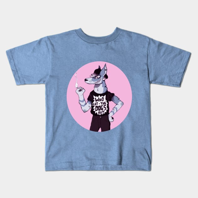 Felix the Dog Kids T-Shirt by Contenebratio